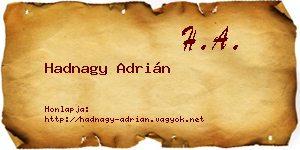 Hadnagy Adrián névjegykártya